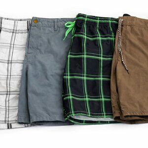 LOT of 4 Men's Shorts (Size 36) Multi Brands Work Short and Board Shorts